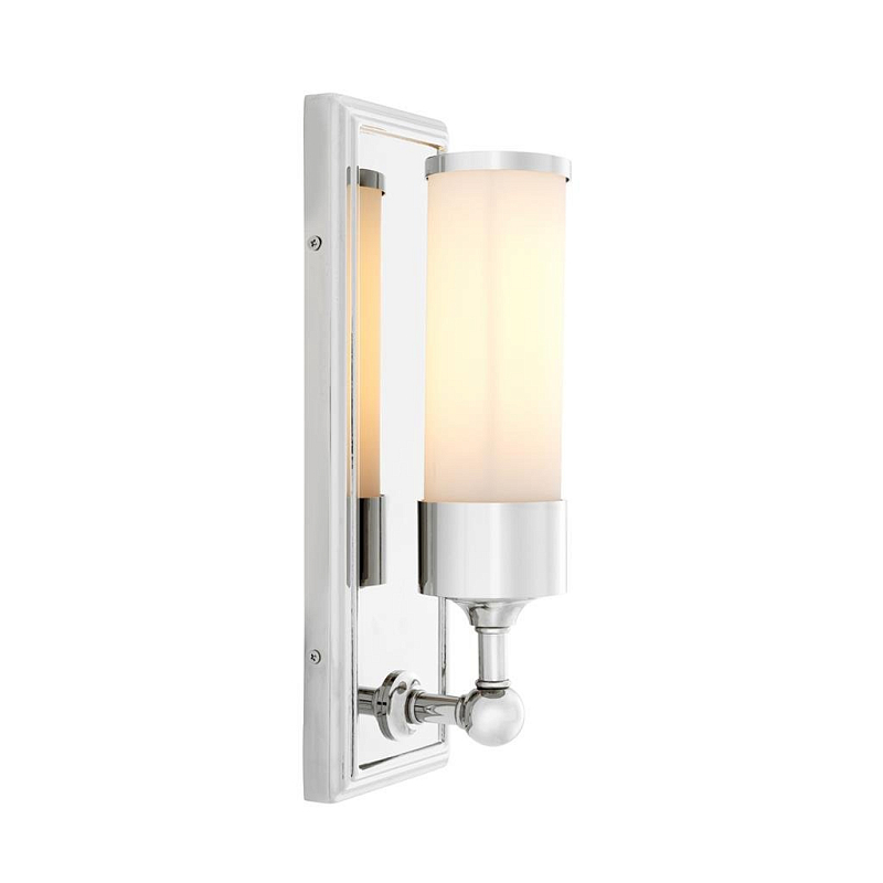 Бра Eichholtz Wall Lamp Valentine Nickel Белый Никель в Санкт-петербурге | Loft Concept 