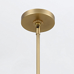 Подвесной светильник линейный латунного цвета в кожаном коричневом чехле и декоративными ремешками Alora варинант исполнения - 5 | Loft Concept в Санкт-петербурге