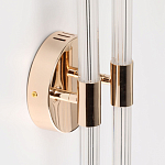 Бра с круглым основанием золотого цвета и двумя вертикальными плафонами Hex Scaffold варинант исполнения - 4 | Loft Concept в Санкт-петербурге