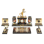 Настольный письменный набор из яшмы и долерита с декором в виде коня Manager Organizer варинант исполнения - 1 | Loft Concept в Санкт-петербурге