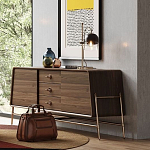 Дизайнерский комод трапециевидной формы с ручками и основанием золотого цвета Armaria варинант исполнения - 1 | Loft Concept в Санкт-петербурге