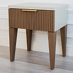 Тумба прикроватная коричневая с белой столешницей Harper Line варинант исполнения - 1 | Loft Concept в Санкт-петербурге