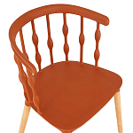 Пластиковый стул на ножках из массива бука Ferret Spiral Brown варинант исполнения - 4 | Loft Concept в Санкт-петербурге