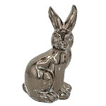 Статуэтка заяц из текстурированной терракоты и покрытый глянцевой краской под бронзу Rabbit Charm  варинант исполнения - 4 | Loft Concept в Санкт-петербурге