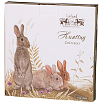Тарелка закусочная из фарфора с изображением зайцев Hunting Porcelain Collection варинант исполнения - 2 | Loft Concept в Санкт-петербурге