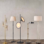 Торшер черный с 2-мя большими лампами Black Diffusers варинант исполнения - 2 | Loft Concept в Санкт-петербурге