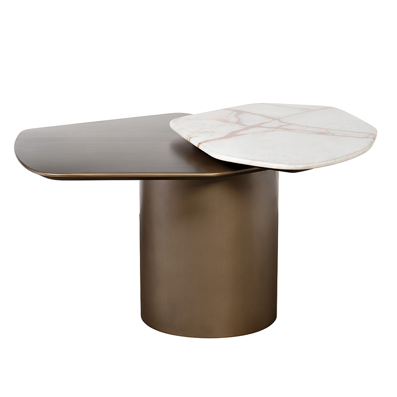 Столик журнальный Promontory с мрамором Бронза в Санкт-петербурге | Loft Concept 