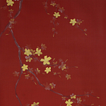 Обои ручная роспись Cherry Tree Special Colourway on Scarlet Lady dyed silk варинант исполнения - 2 | Loft Concept в Санкт-петербурге