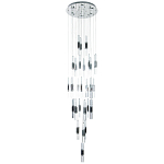 Люстра с прямоугольными плафонами из хрусталя Esme Rectangular Crystal Chrome Chandelier варинант исполнения - 1 | Loft Concept в Санкт-петербурге