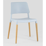 Пластиковый стул на ножках из массива бука Ferret Grey-Blue варинант исполнения - 1 | Loft Concept в Санкт-петербурге