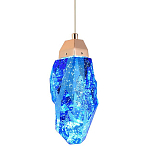 Подвесной светильник Soar Hanging Lamp Brass Blue Синий варинант исполнения - 1 | Loft Concept в Санкт-петербурге