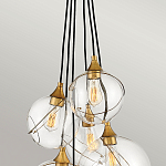 Подвесной светильник с шестью прозрачными стеклянными шарообразными плафонами Hinkley варинант исполнения - 6 | Loft Concept в Санкт-петербурге
