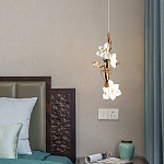 Люстра с белыми цветами на ветвистом каркасе Lure by PELLE варинант исполнения - 2 | Loft Concept в Санкт-петербурге