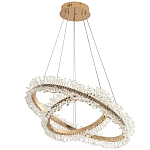 Люстра два кольца с хрустальным декором Rowan Crystal Ring Horizontal Gold Chandelier варинант исполнения - 2 | Loft Concept в Санкт-петербурге