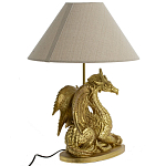 Настольная лампа с абажуром Дракон Golden Dragon Lamp Beige варинант исполнения - 4 | Loft Concept в Санкт-петербурге