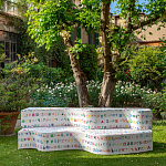 Дизайнерский модульный диван волнистой формы с цветным принтом Poltronova Superonda Sofa варинант исполнения - 45 | Loft Concept в Санкт-петербурге