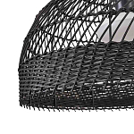 Подвесной светильник с округлым абажуром из черного ротанга Wicker Furniture варинант исполнения - 5 | Loft Concept в Санкт-петербурге
