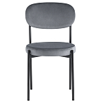 Стул с круглым сиденьем на металлическом основании ALFIE CHAIR Grey варинант исполнения - 2 | Loft Concept в Санкт-петербурге