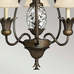 Люстра бронзового цвета с 3-мя кремовыми текстильными абажурами Hinkley варинант исполнения - 4 | Loft Concept в Санкт-петербурге