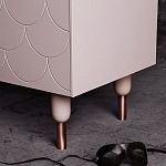 Дизайнерский комод розовый с фактурным фасадом Tiles варинант исполнения - 3 | Loft Concept в Санкт-петербурге