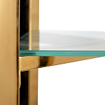 Стеллаж золото с прозрачными стеклянными полками Safekeeping варинант исполнения - 2 | Loft Concept в Санкт-петербурге