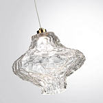 Подвесной светильник с плафоном из фактурного прозрачного стекла Light Ensemble варинант исполнения - 5 | Loft Concept в Санкт-петербурге