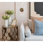 Бра с белым плафоном в форме восьмерки и круглым основанием Luke Lampco Tracer Lamp варинант исполнения - 7 | Loft Concept в Санкт-петербурге