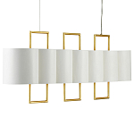 Люстра прямоугольная с белыми цилиндрическими абажурами White Ribbon варинант исполнения - 5 | Loft Concept в Санкт-петербурге