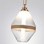 Подвесной светильник с прямоугольными и овальными элементами и акцентом из натурального камня Tectona  варинант исполнения - 5 | Loft Concept в Санкт-петербурге