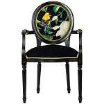 Стул с подлокотниками из натурального бука с изображением птицы и цветов Blooming Birds варинант исполнения - 1 | Loft Concept в Санкт-петербурге