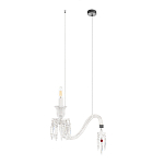 Подвесной светильник стеклянный в виде канделябра Curved Glass Chandelier варинант исполнения - 1 | Loft Concept в Санкт-петербурге