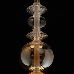 Подвесной светильник с вертикальной композицией из прозрачных и янтарных стеклянных шаров и ромбов Gabriel Scott Luna варинант исполнения - 7 | Loft Concept в Санкт-петербурге