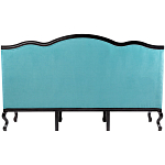 Трехместный диван из натурального бука бирюзовый с изображением птиц и цветов Turquoise Chinoiserie Garden Sofa варинант исполнения - 3 | Loft Concept в Санкт-петербурге