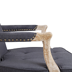 Кресло Aubrey Classical Armchair dark grey velour варинант исполнения - 5 | Loft Concept в Санкт-петербурге