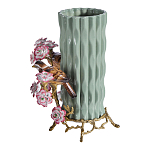 Ваза с птицами и цветами из фарфора с бронзовыми элементами Garden of Eden варинант исполнения - 3 | Loft Concept в Санкт-петербурге