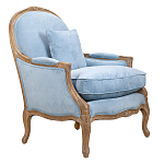Кресло Ava Classical Armchair light blue velour варинант исполнения - 1 | Loft Concept в Санкт-петербурге