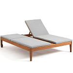 Шезлонг двухместный из эвкалипта Sunset варинант исполнения - 2 | Loft Concept в Санкт-петербурге