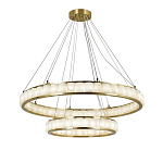 Люстра с 2-мя кольцами из натурального камня с регулируемыми плафонами Durability of Stone варинант исполнения - 1 | Loft Concept в Санкт-петербурге