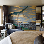 Обои ручная роспись Bamboo River Blossom Original colourway on Deep Rich Gold gilded paper with pearlescent antiquing варинант исполнения - 5 | Loft Concept в Санкт-петербурге