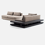 Современный модульный диван Zartаrn с приставным деревянным столиком варинант исполнения - 2 | Loft Concept в Санкт-петербурге