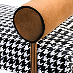 Банкетка Banquette PIED DE POULE Orange с принтом гусиная лапка Оранжевые валики варинант исполнения - 2 | Loft Concept в Санкт-петербурге