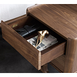 Прикроватный деревянный столик с 2-мя ящиками Moon Walnut Furniture варинант исполнения - 10 | Loft Concept в Санкт-петербурге
