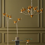 Люстра с плафонами в виде цветов Golden Bird of Paradise варинант исполнения - 5 | Loft Concept в Санкт-петербурге