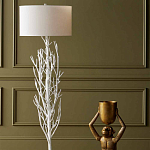 Торшер белый с цилиндрическим абажуром и каркасом в виде дерева Branched Tree варинант исполнения - 4 | Loft Concept в Санкт-петербурге