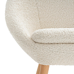 Кресло на деревянных ножках с обивкой из ткани букле Aldo Boucle Armchair варинант исполнения - 5 | Loft Concept в Санкт-петербурге