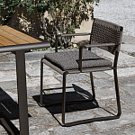 Дизайнерский стул с каркасом из металла с плетеными сиденьем и спинкой GREEN POINT Chair варинант исполнения - 6 | Loft Concept в Санкт-петербурге