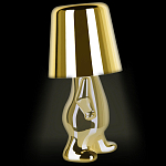 Настольная лампа фигурная золотого цвета с гладким абажуром Высота 19 см Sophia варинант исполнения - 5 | Loft Concept в Санкт-петербурге