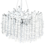Люстра с круглыми хрустальными подвесками Fairytree Chrome Crystal Branches Chandelier 10 варинант исполнения - 1 | Loft Concept в Санкт-петербурге