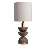 Настольная лампа с белым цилиндрическим абажуром на фигурном основании из полусфер Bewitchment варинант исполнения - 2 | Loft Concept в Санкт-петербурге