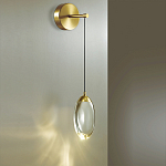 Бра с плафоном в форме капли Crystal Transparent Drop варинант исполнения - 2 | Loft Concept в Санкт-петербурге